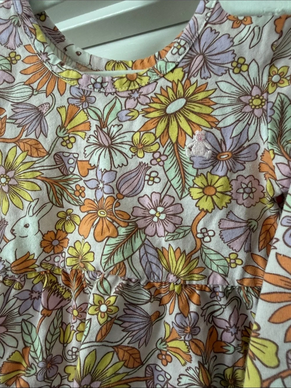 GAP Floral Short Sleeve Top & Bike Shorts Set